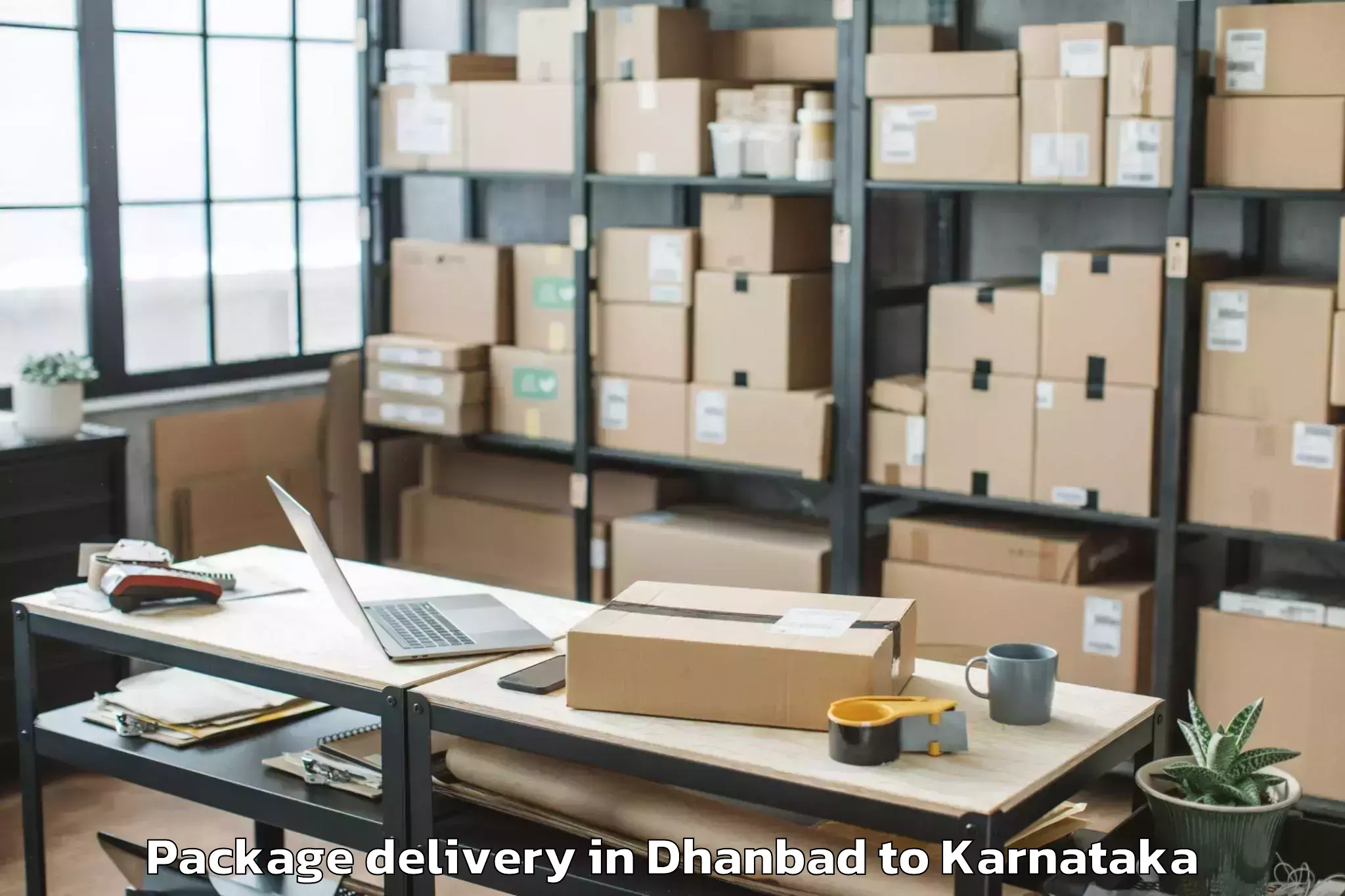 Easy Dhanbad to Kampli Package Delivery Booking